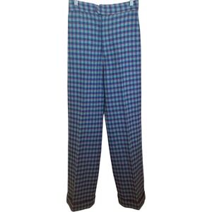 Rare Vintage Calvin Klein Plaid Wool Trousers High Waist Lined Early 1980's 2/4